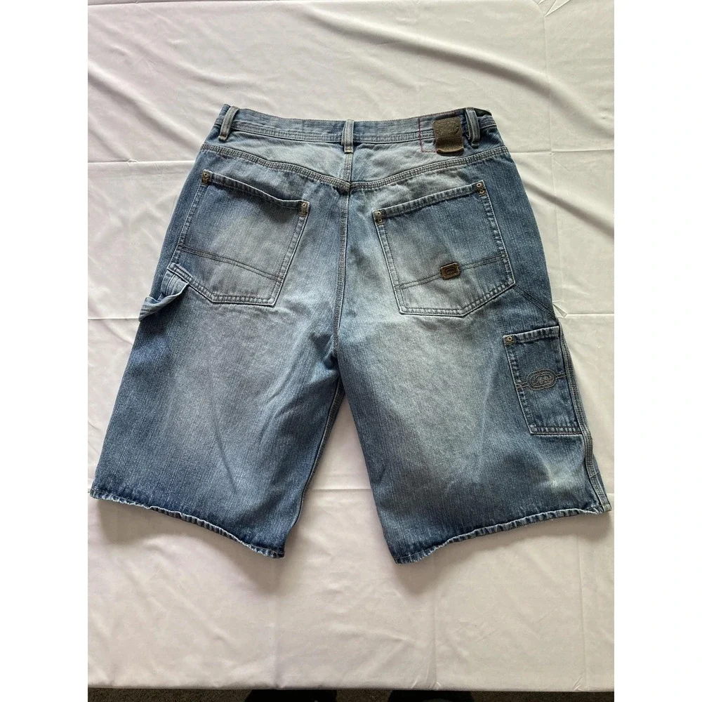 Vtg Ecko Unltd. Shorts Men 34 Blue Denim Hackensack Carpenter Cargo Relaxed Y2K